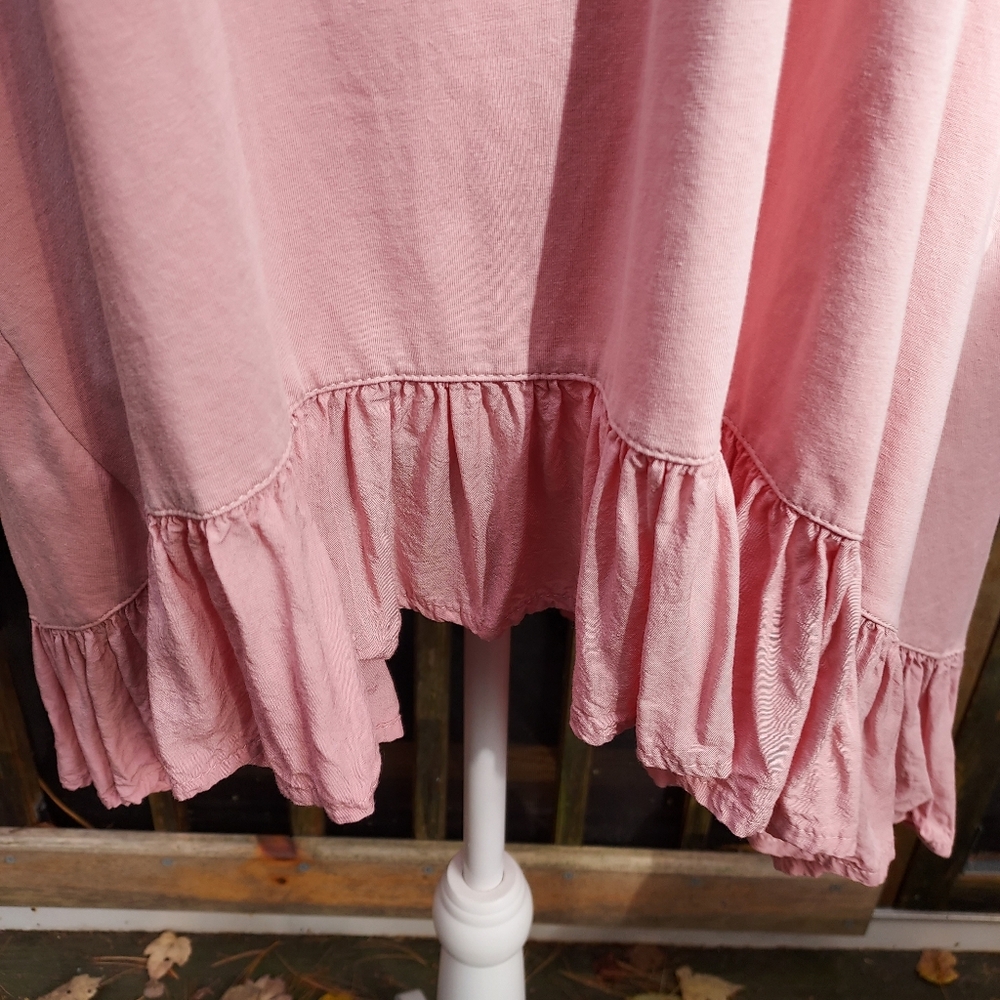 Miss Rose Sister Violet 'Ruby' Rose Pink Ruffle Hem Women's Top NWOT - Picture 4 of 7